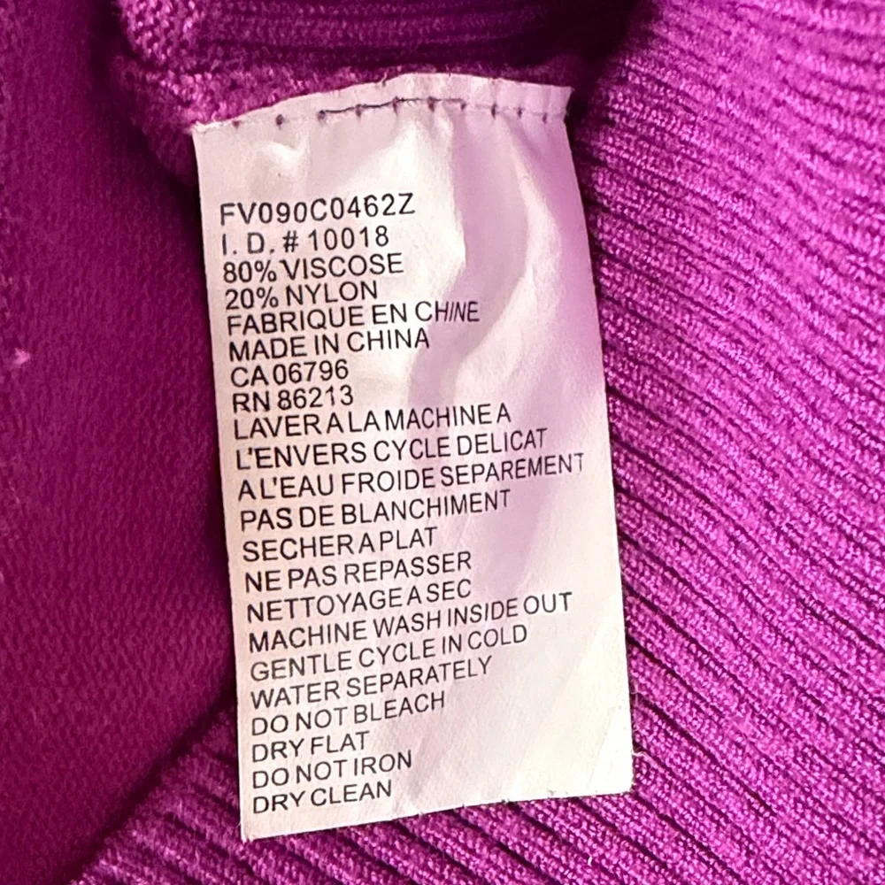 Tristan Fuchsia Long Sleeve Dress, Medium - Picture 7 of 10